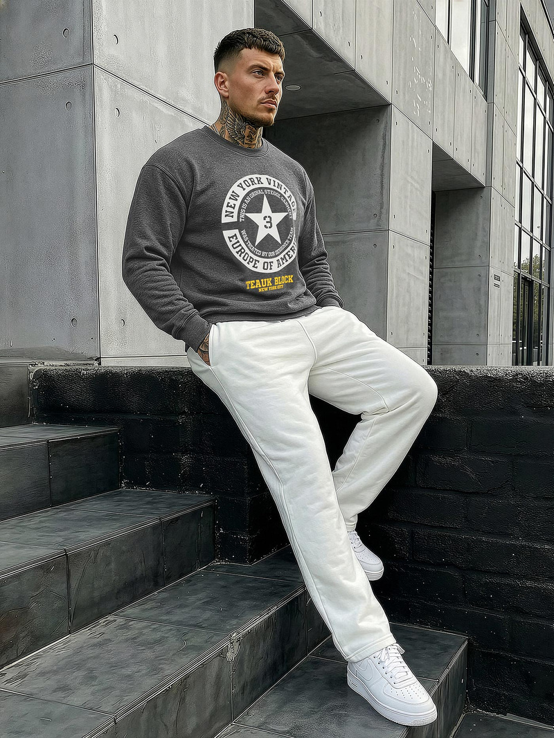 Hanorac bărbați antracit OZONEE JS/8B1768/5