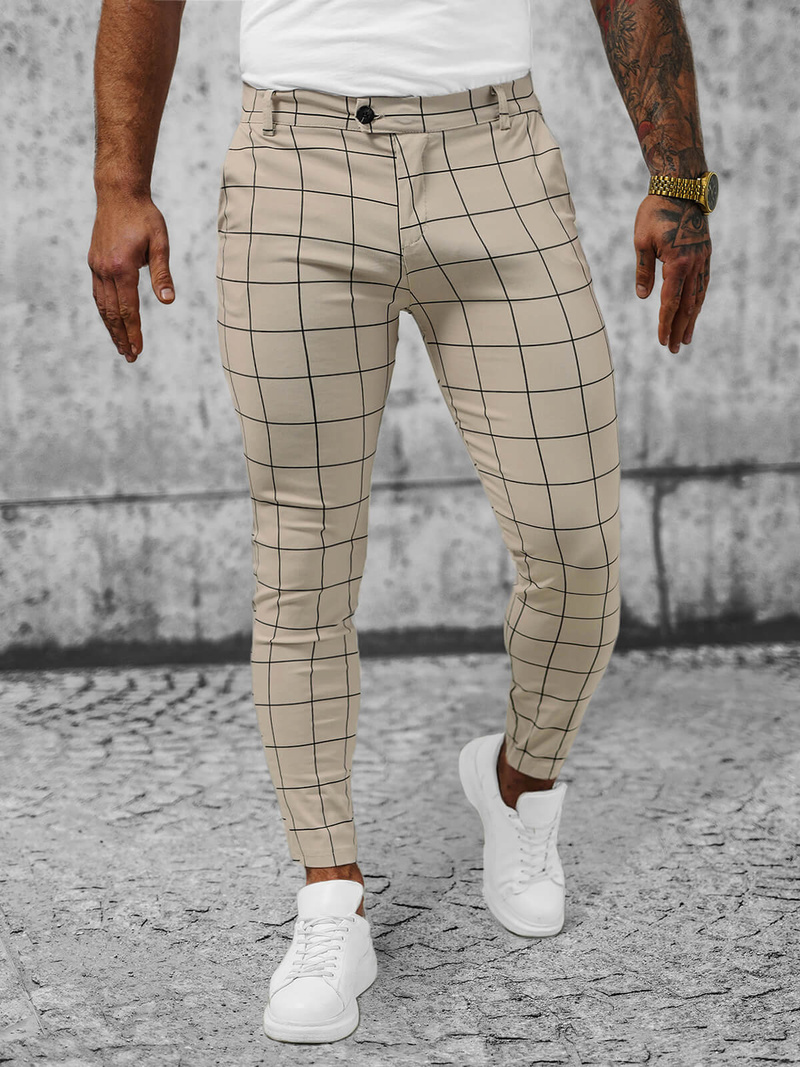 Pantaloni Chino Bărbaţi Bej OZONEE O/P4009