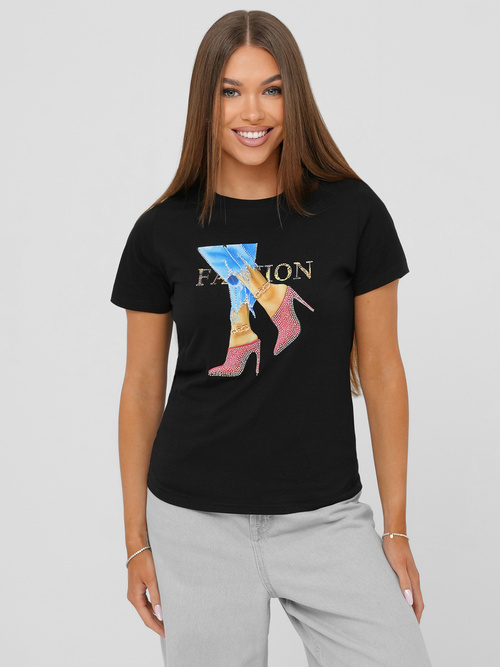 Tricou femei negri OZONEE JS/96T690/3