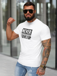 Tricou bărbați alb OZONEE NB/MT3133