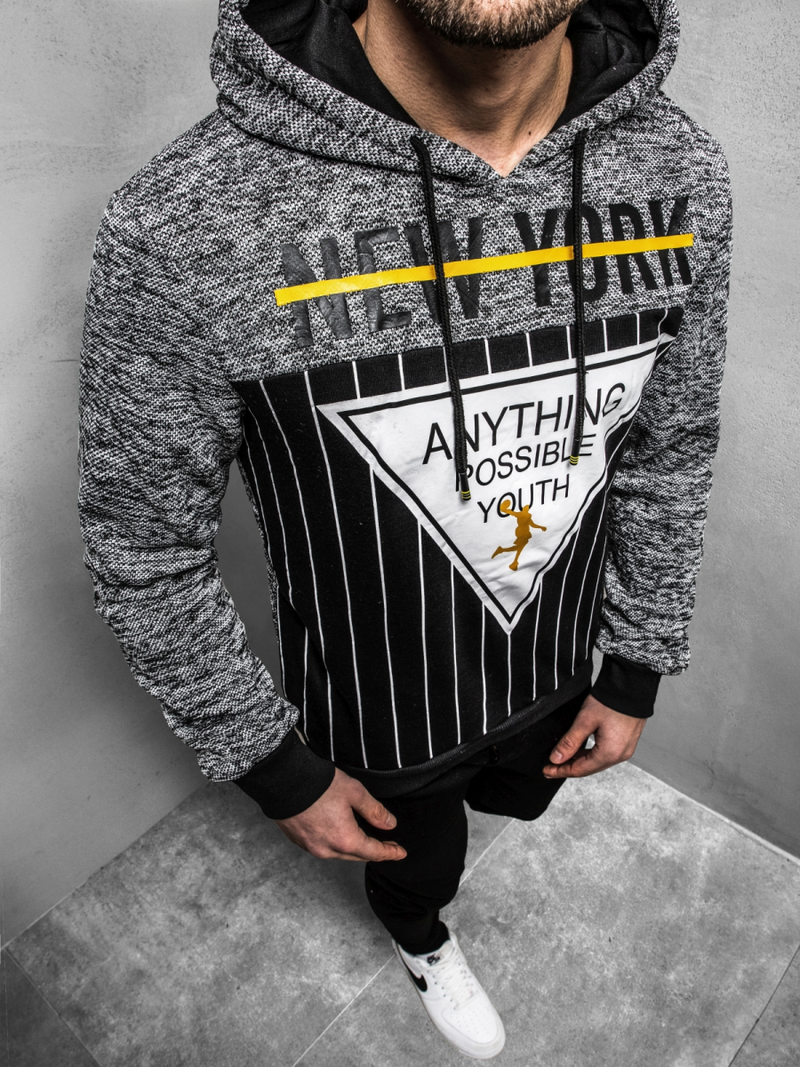 Hanorac bărbați gri OZONEE JS/KS1907Z