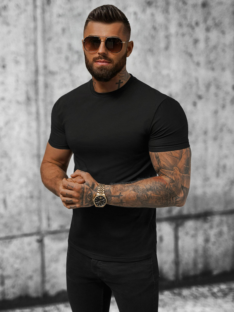 Tricou bărbați negru OZONEE NB/MT3001