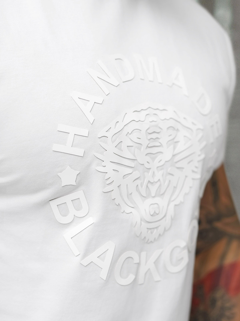 Tricou bărbați alb OZONEE NB/MT3019/02Z