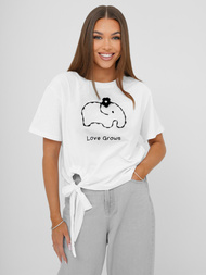 Tricou femei alb OZONEE JS/RJ77247