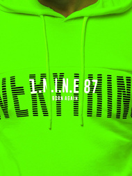 Hanorac cu glugă neon verde OZONEE MACH/3123