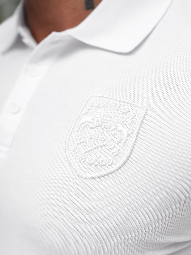 Tricou polo bărbați alb OZONEE NB/MT3142