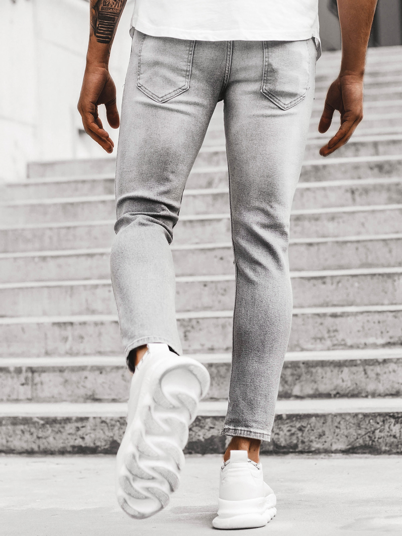 Jeanşi pentru bărbaţi gri OZONEE DP/587