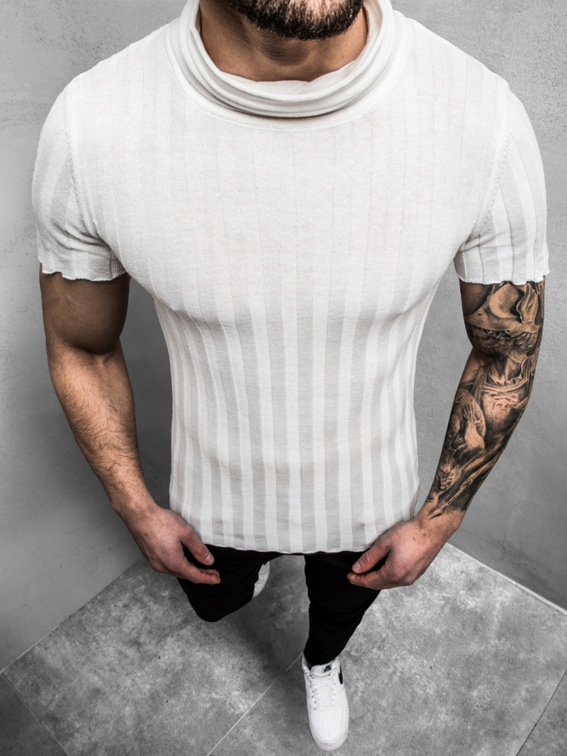 Pulover bărbați albastru alb OZONEE L/2294Z