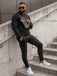 Compleu sport bărbaţi negru OZONEE JS/68C10380/3Z