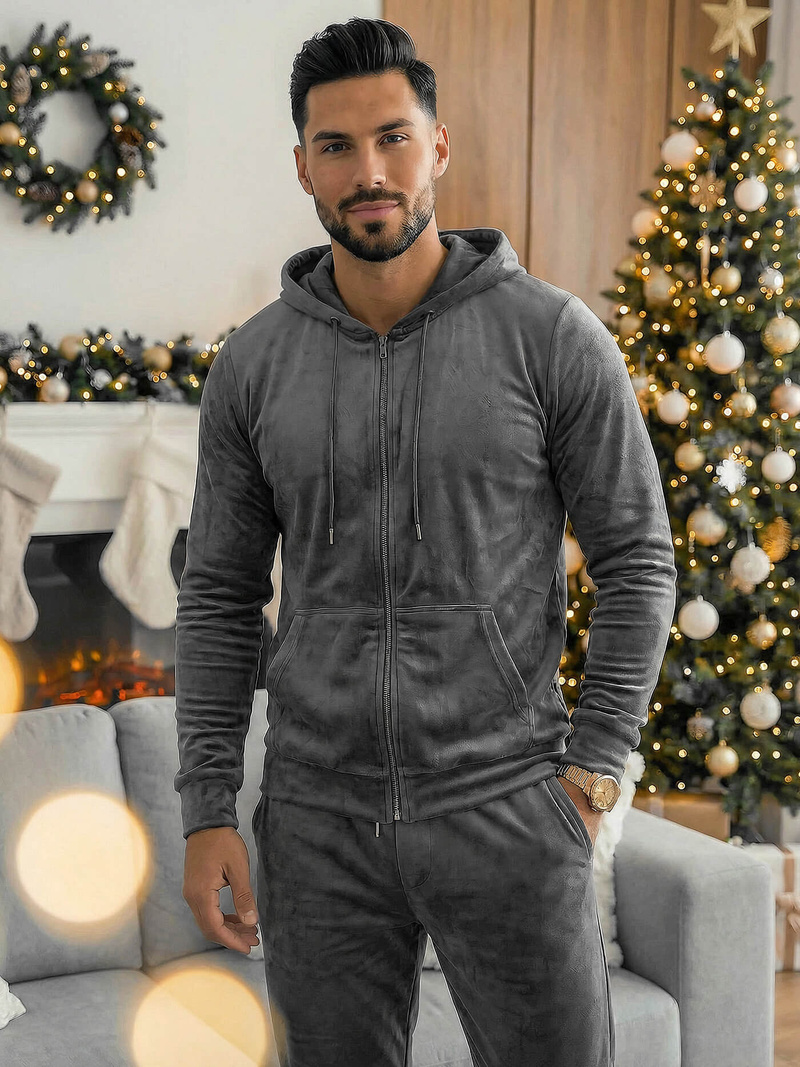 Trening catifea bărbați antracit OZONEE JS/8C1169/6Z