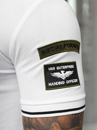 Tricou polo bărbați alb OZONEE NB/MT3144