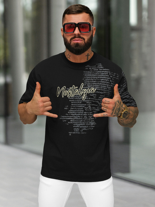 Tricou bărbați negru OZONEE O/YN2/631