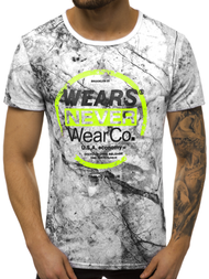 Tricou bărbați alb OZONEE JS/SS10925