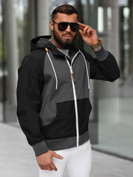 Jachetă de primăvară bărbați neagră OZONEE JS/5M3213/392