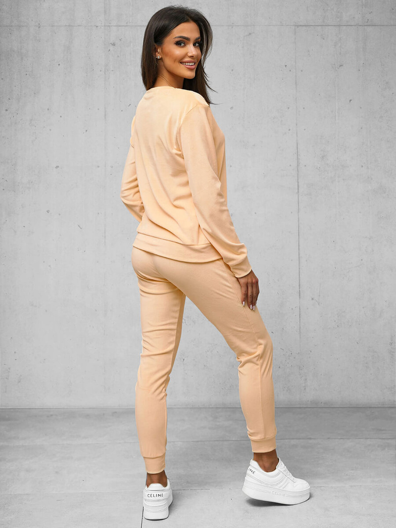 Compleu dama din catifea somon OZONEE O/8C1173/150Z