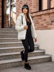 Geacă de femei écru OZONEE JS/5M3251/281Z