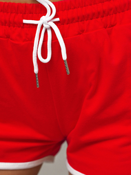 Pantaloni scurți sportivi pentru femei rosii OZONEE JS/8K208/18Z