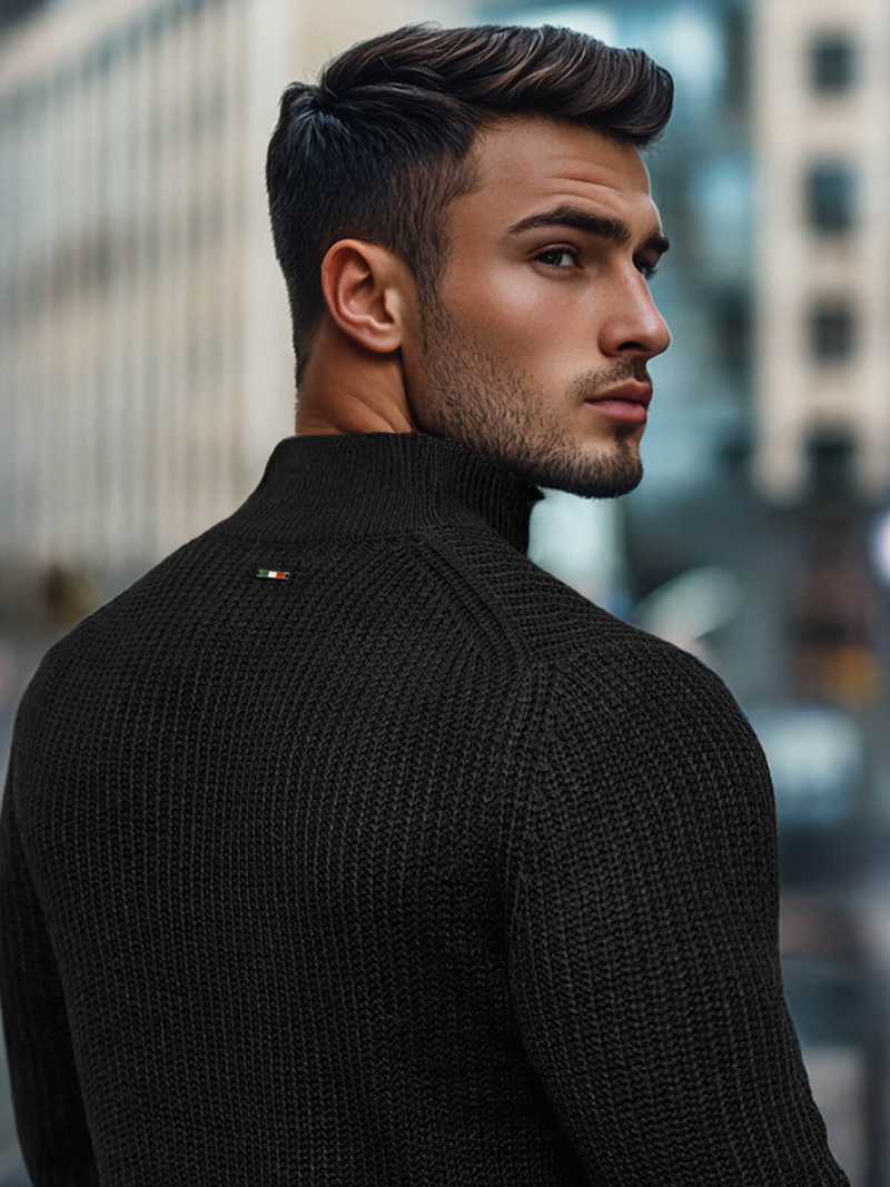 Pulover bărbați negru OZONEE NB/MM6020/4Z