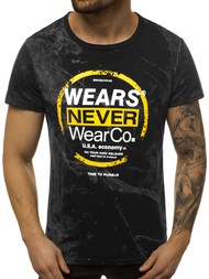 Tricou bărbați negru OZONEE JS/SS10925