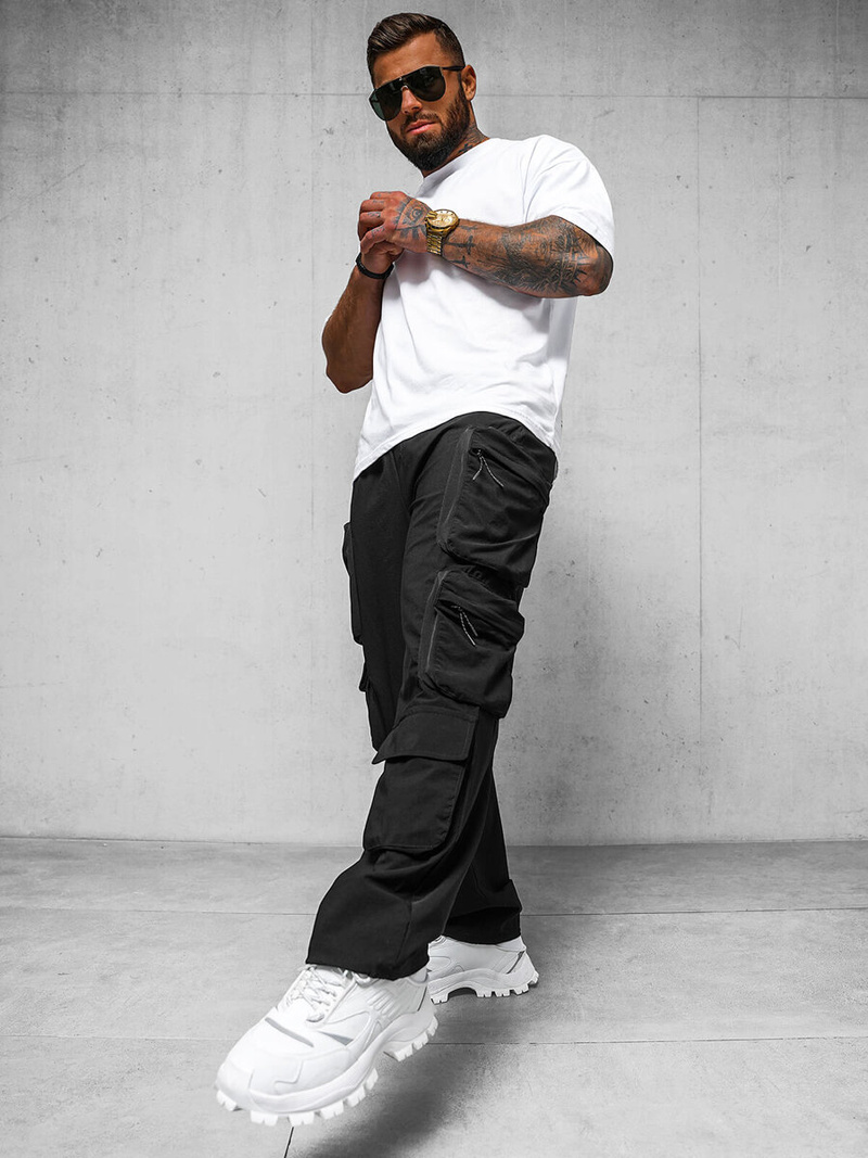 Pantaloni Bărbaţi Negri OZONEE O/PS5528