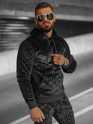 Trening catifea bărbați negru OZONEE O/3A81Z