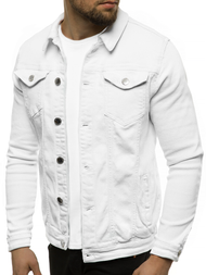 Geacă de blugi bărbați albă OZONEE G/620