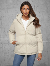 Geacă de femei ecru OZONEE JS/5M3169/62