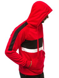 Hanorac cu glugă bărbați roșu OZONEE JS/JZ11062