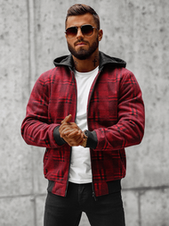 Jachetă bărbați roșie OZONEE O/3A58