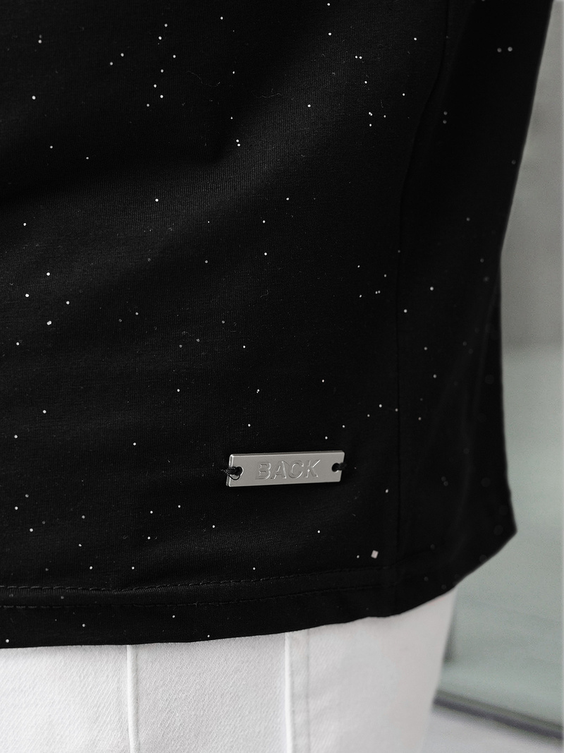 Tricou bărbați negru OZONEE O/QQ1386