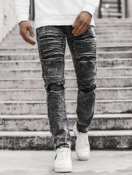 Jeanşi pentru bărbaţi negri OZONEE V/19286