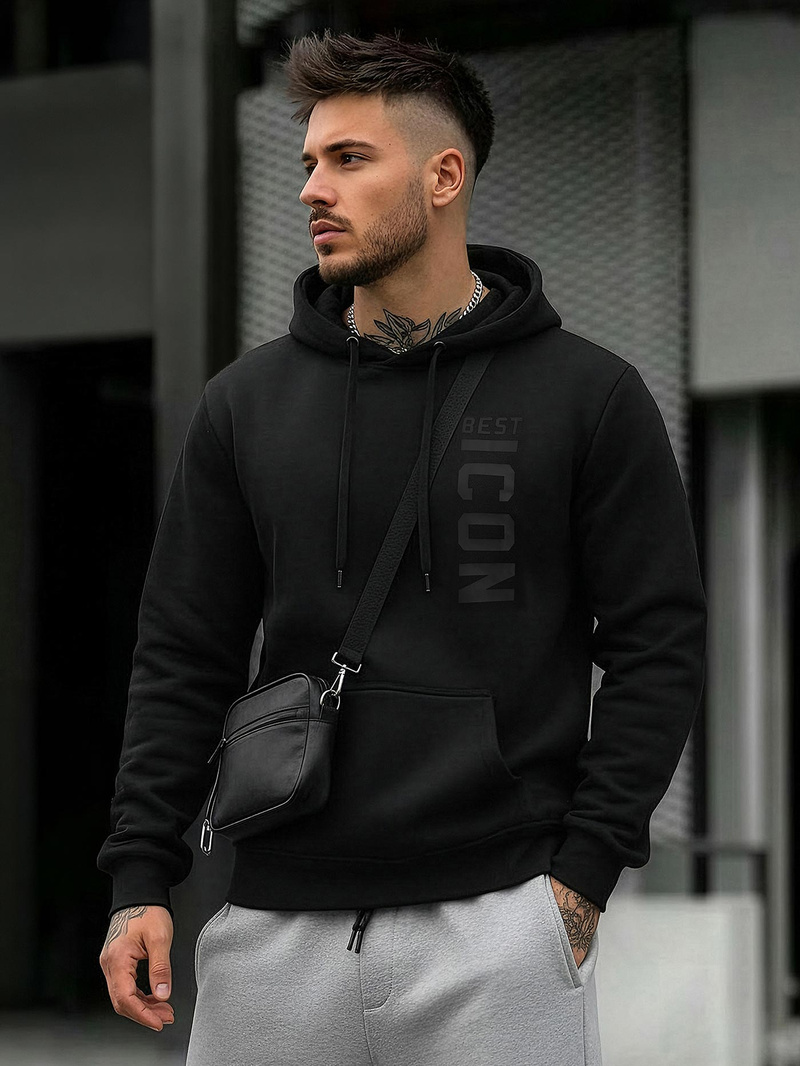 Hanorac bărbați negru OZONEE JS/8B1973/3