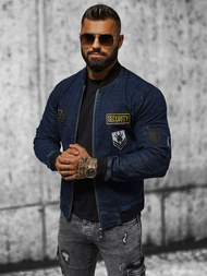 Jachetă de blugi bărbați albastru marin OZONEE NB/MJ509BZ