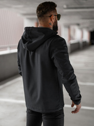 Jachetă bărbați softshell negru OZONEE JS/27B6523/3Z