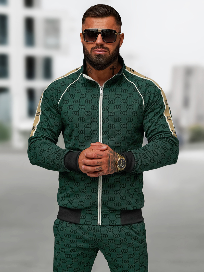 Compleu sport bărbaţi verde OZONEE O/FF5110AB