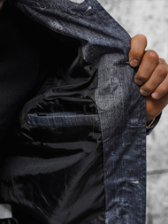 Jachetă de primăvară bărbați albastru marin OZONEE O/3A178