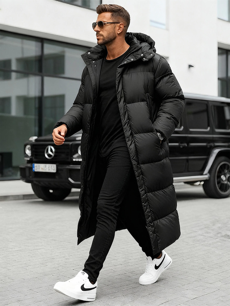 Geacă de iarnă bărbați neagră OZONEE O/M3202Z