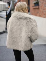 Geacă de femei gri-bej OZONEE JS/61M8515/92