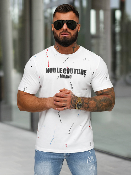 Tricou bărbați alb OZONEE O/MPO3443