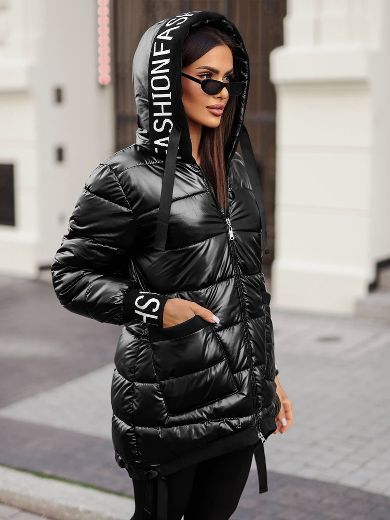 Geacă de femei neagra OZONEE JS/5M3188/392Z