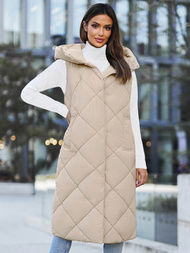 Vestă femei bej OZONEE JS/5M3165/62