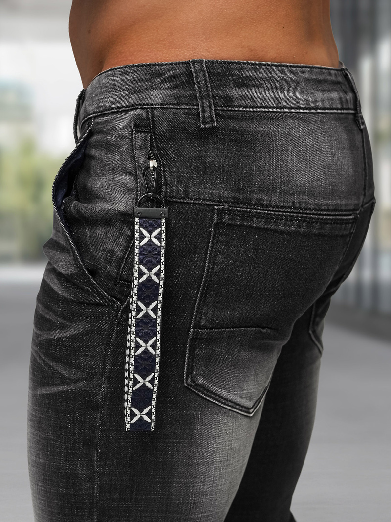 Blugi bărbaţi negri OZONEE NB/MP0091N