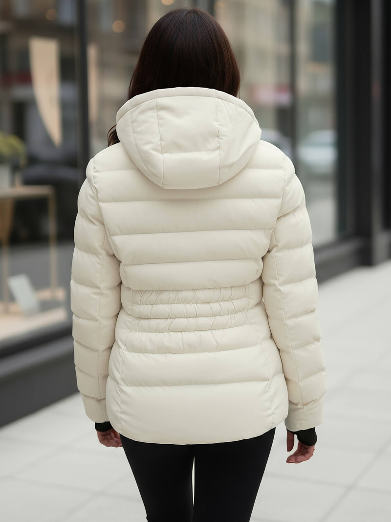 Geacă de iarnă femei écru OZONEE JS/M769/281