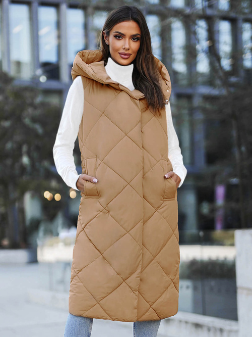 Vestă femei camel OZONEE JS/5M3165/84