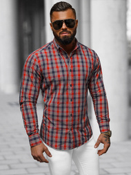 Cămașă bărbați roșie OZONEE O/V100