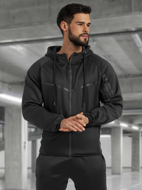 Compleu sport bărbaţi negru OZONEE JS/8C1966/3