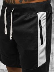 Pantaloni scurți sport bărbați negri OZONEE JS/8K936