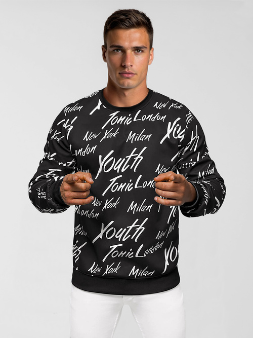 Bluză bărbați neagră OZONEE JS/8B1189/3Z