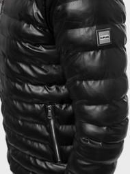 Geacă de piele bărbați neagră OZONEE O/9025