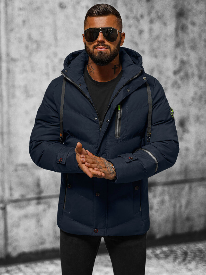 Geacă bărbați albastru marin OZONEE JS/5M3137/215